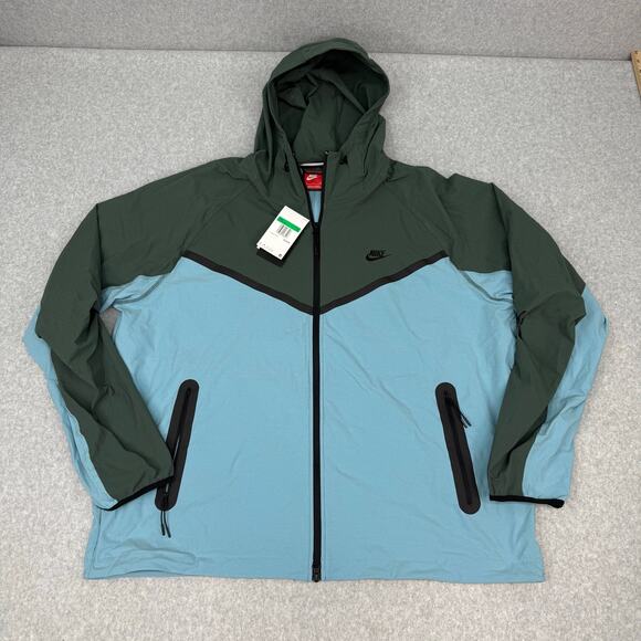 Nike Tech Men’s XL Full Zip Woven Jacket Hoodie Blue HM7151-464 - Picture 1 of 4